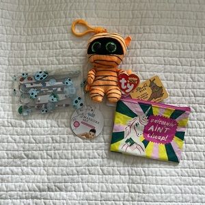 🎉 BOGO 2/$12! Ty Beanie Boo, Change Purse & Manicure Set Bag